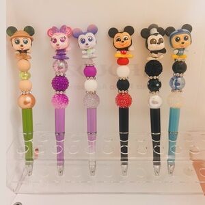 Set of Cute Character Ballpoint Pens - Assorted Colors ALL SET